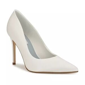 Nine West Fresh Ivory Satin Heels, 9, NIB